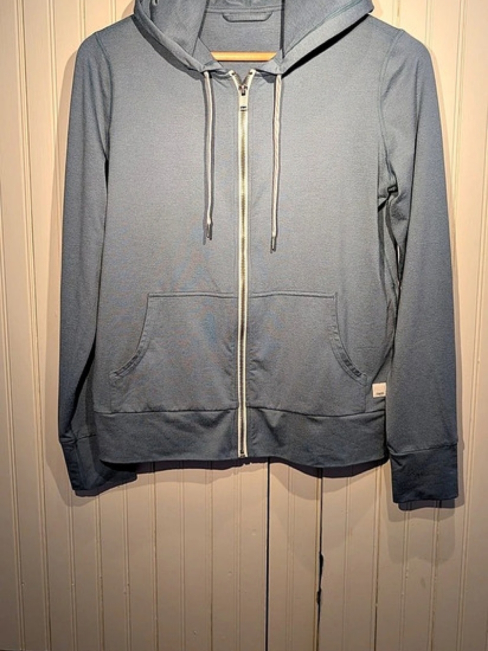 Vuori Halo 2.0 Full Zip Hoodie Light Blue/Green